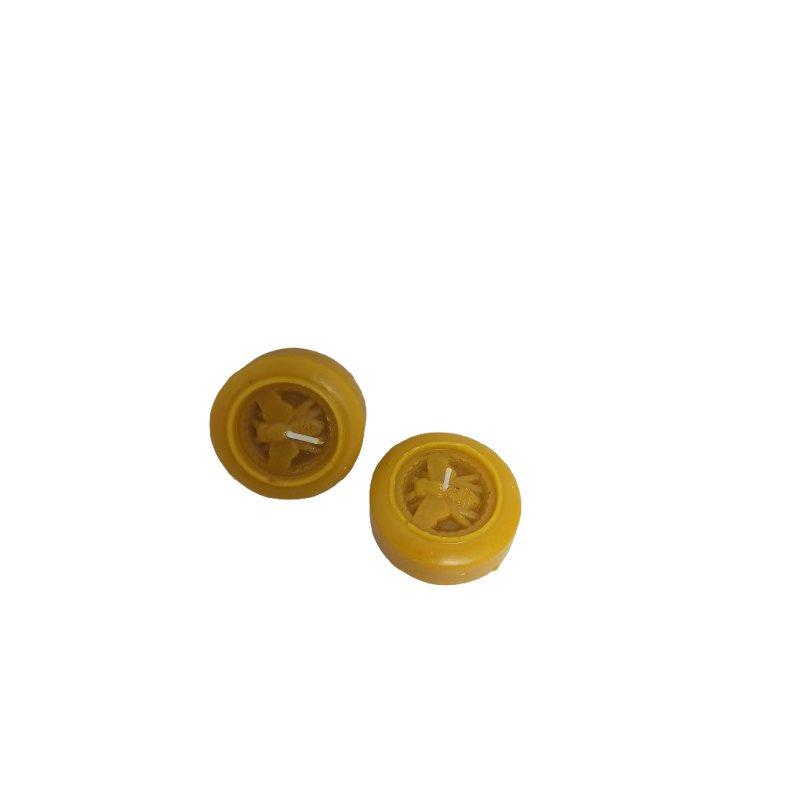 Bougie ronde motif abeille 100% cire bio de nos abeilles!!